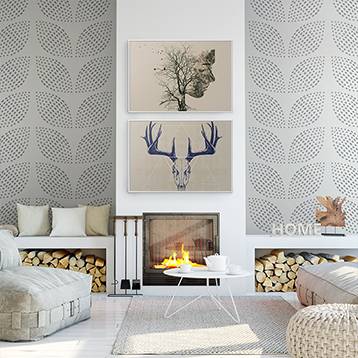 Wall Mural - Delicate pattern with leaves