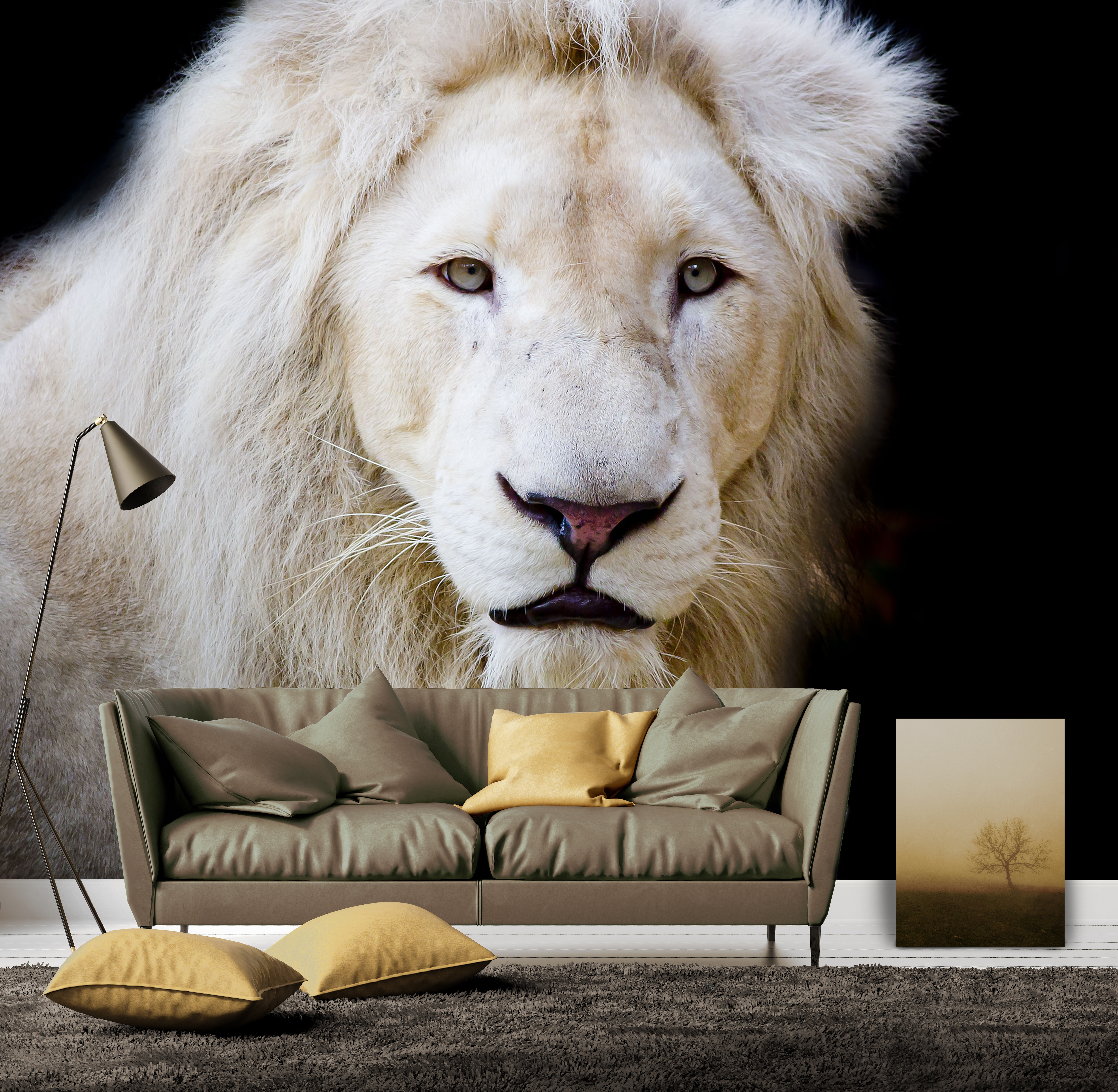 The King • Living room - Contemporary - Wall Murals - Prints - Animals - Nature - Flowers and plants
