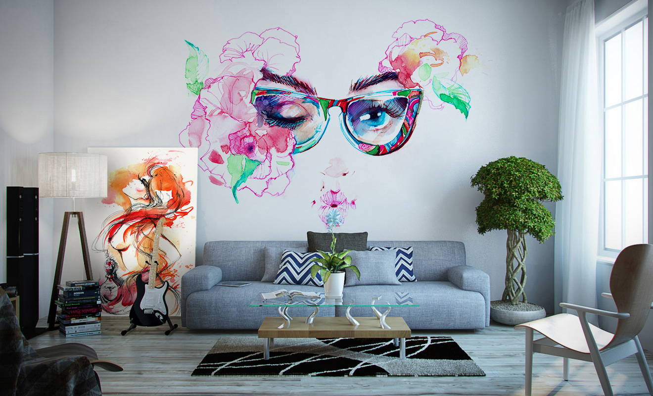 Artistic Living Room • Living room - Contemporary - People - Art & lifestyle - Wall Murals - Prints