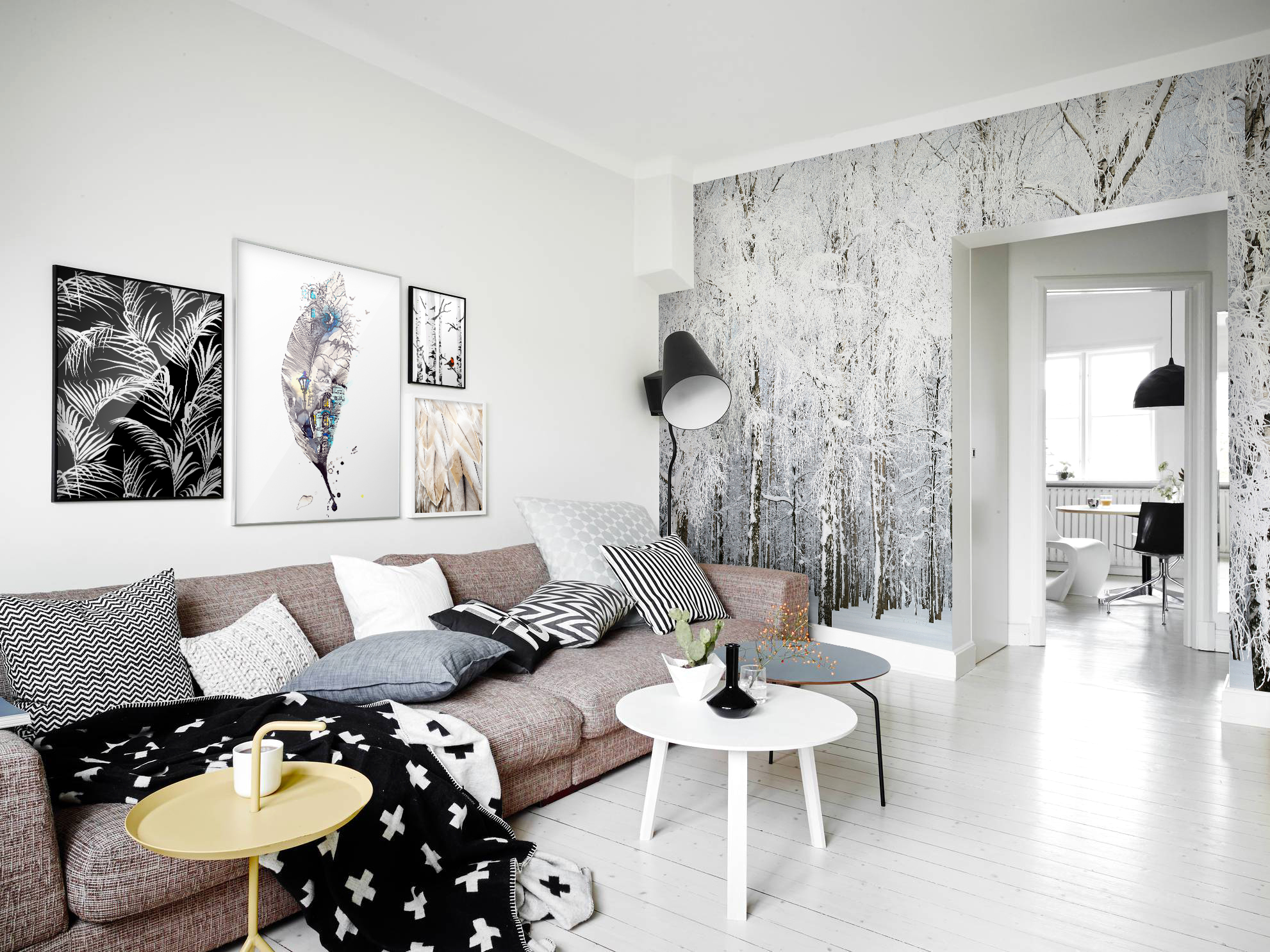 Cold nature • Scandinavian - Living room - Flowers and plants - Landscapes - Wall Murals - Posters