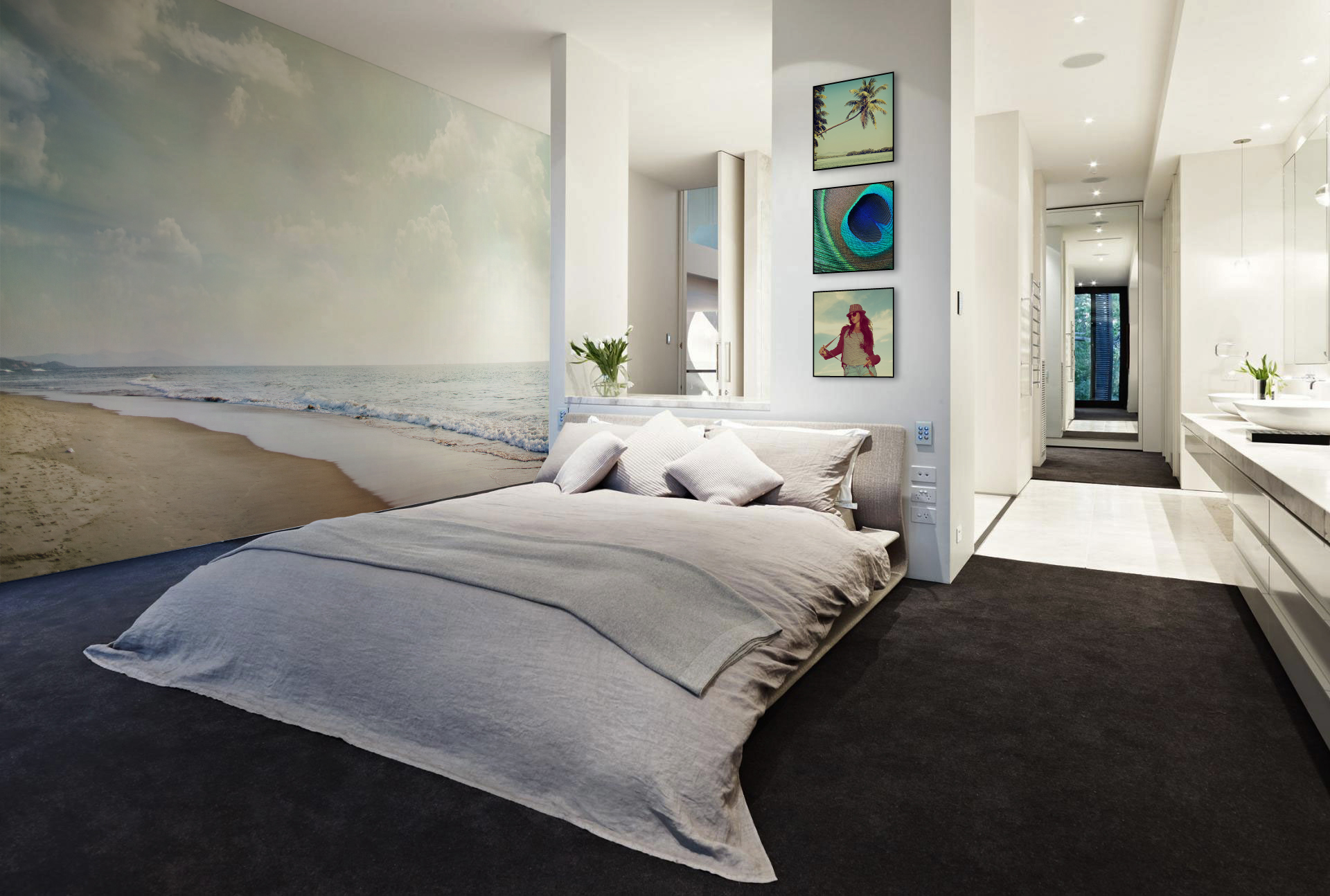 Coastal memories • Bedroom - Contemporary - Wall Murals - Posters - People - Nature - Flowers and plants - Landscapes