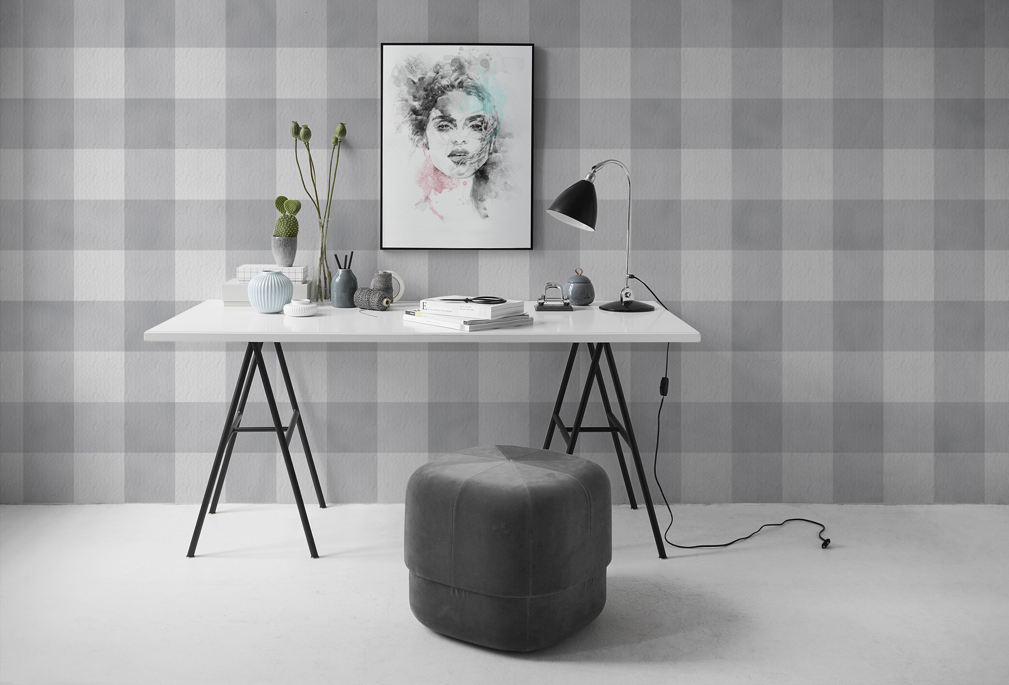 Checkered fashion • Scandinavian - For business - People - Textures and patterns - Wall Murals - Posters