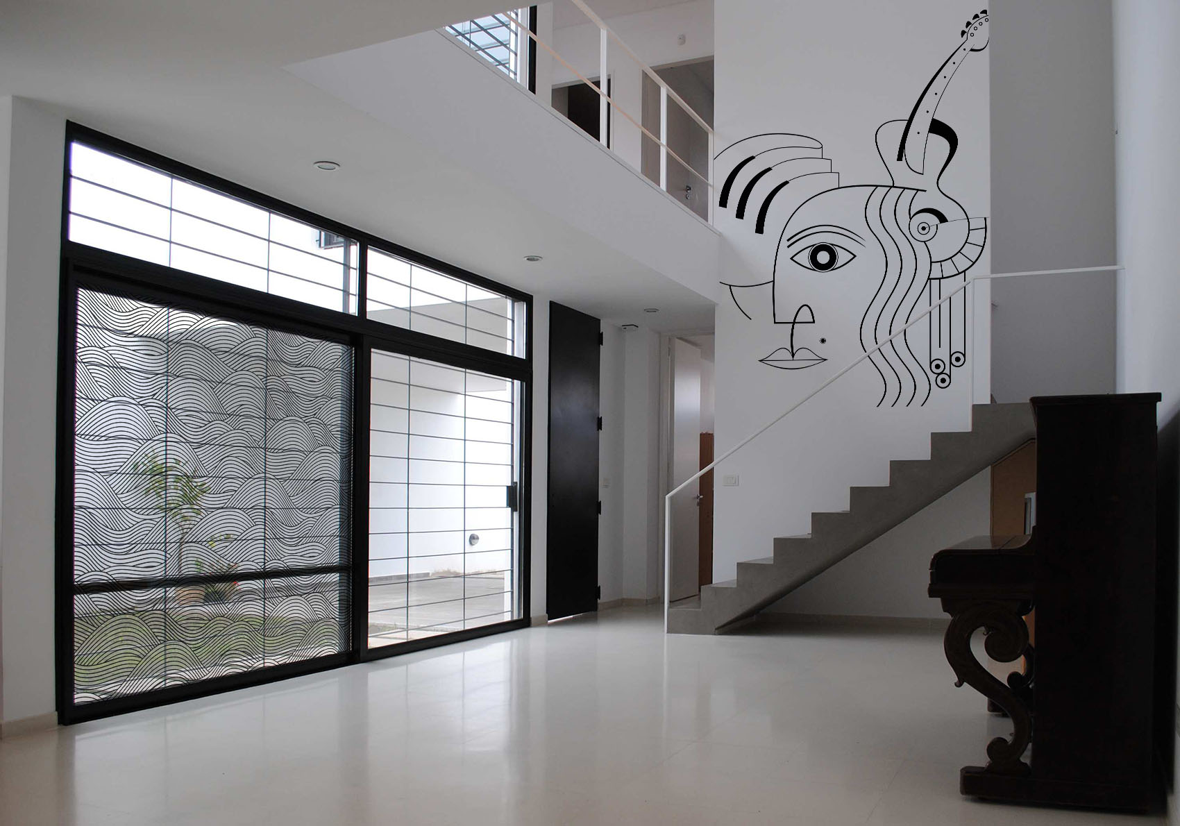 Sound Wave • Minimalist - Abstraction - Hallway - Art & lifestyle - Wall Murals - Stickers