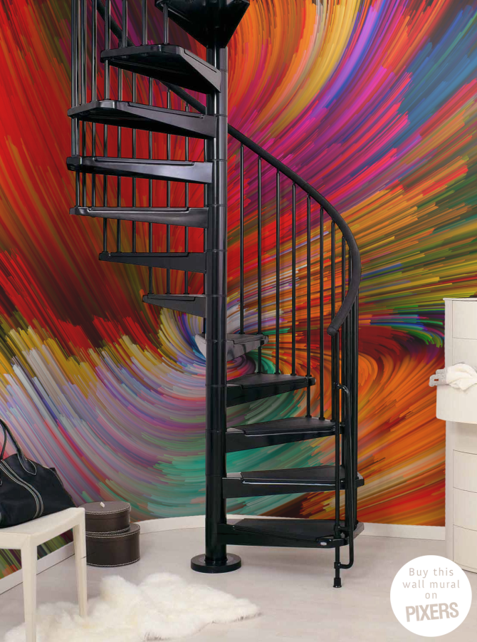 colorful swirl • Living room - Contemporary