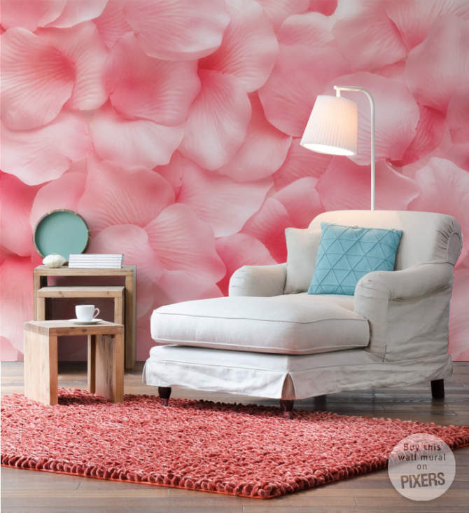 Pink petals • Retro - Living room