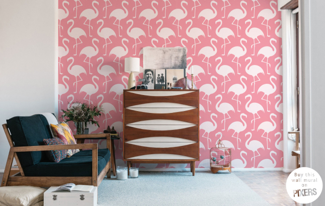 Flamingos • Scandinavian - Living room