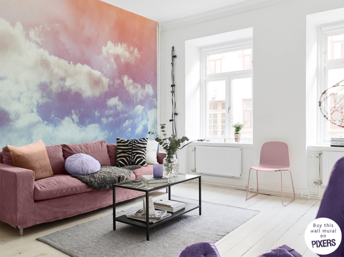 Pastel clouds • Living room - Contemporary