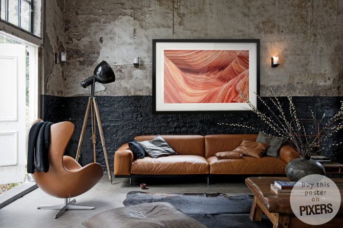 Sandstone • Industrial - Living room