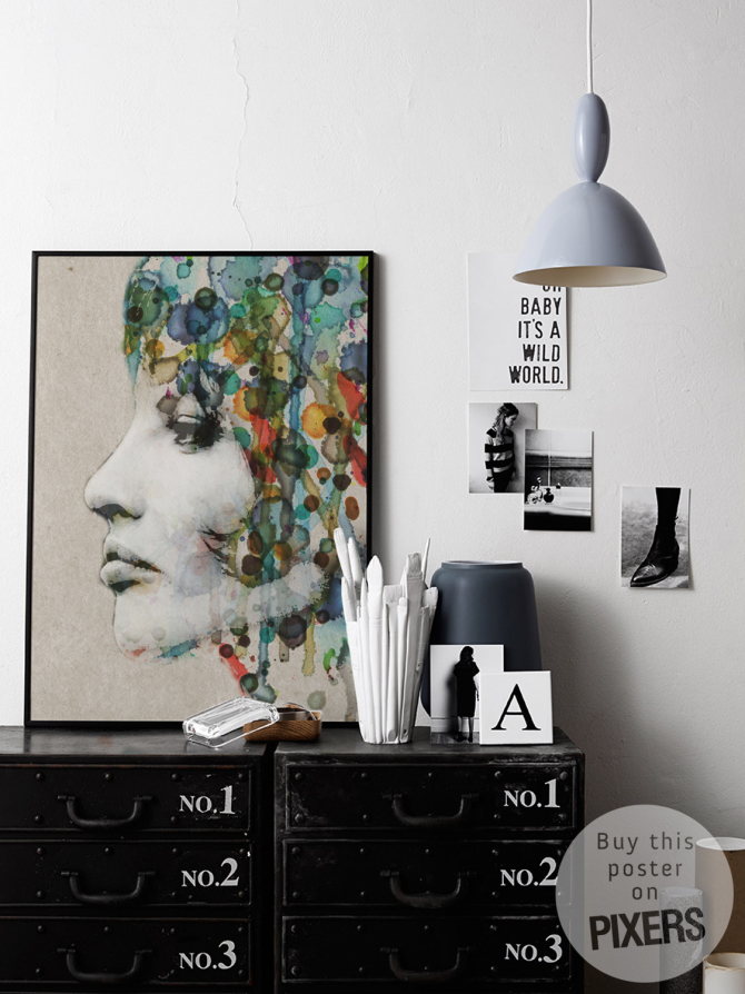 Watercolors • Industrial - Living room