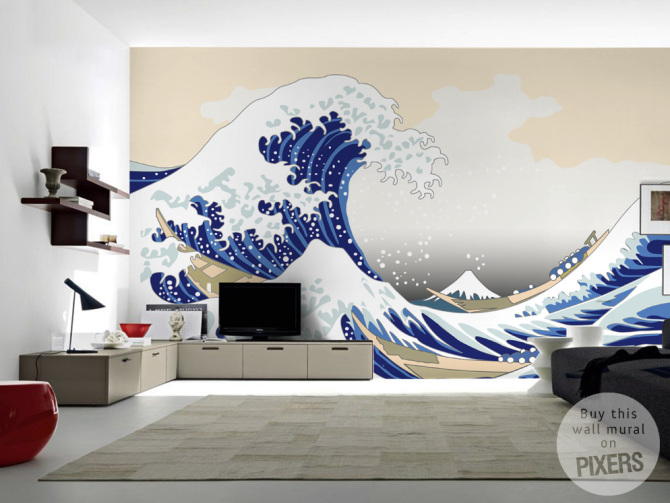 Japanese Wave • Living room - Contemporary