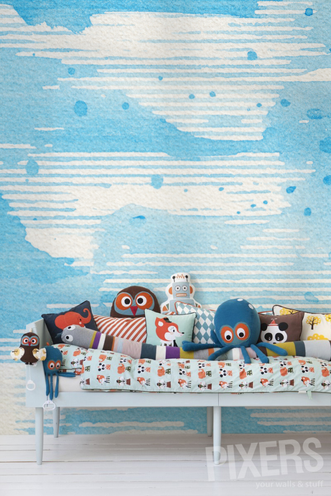 Painted clouds • Scandinavian - Kids room