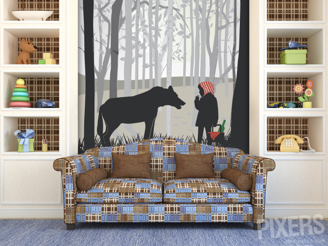 Girl & Wolf • Classic - Living room