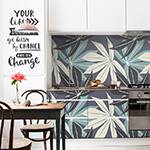 Aufkleber für Küche - Skandinavische Blätter