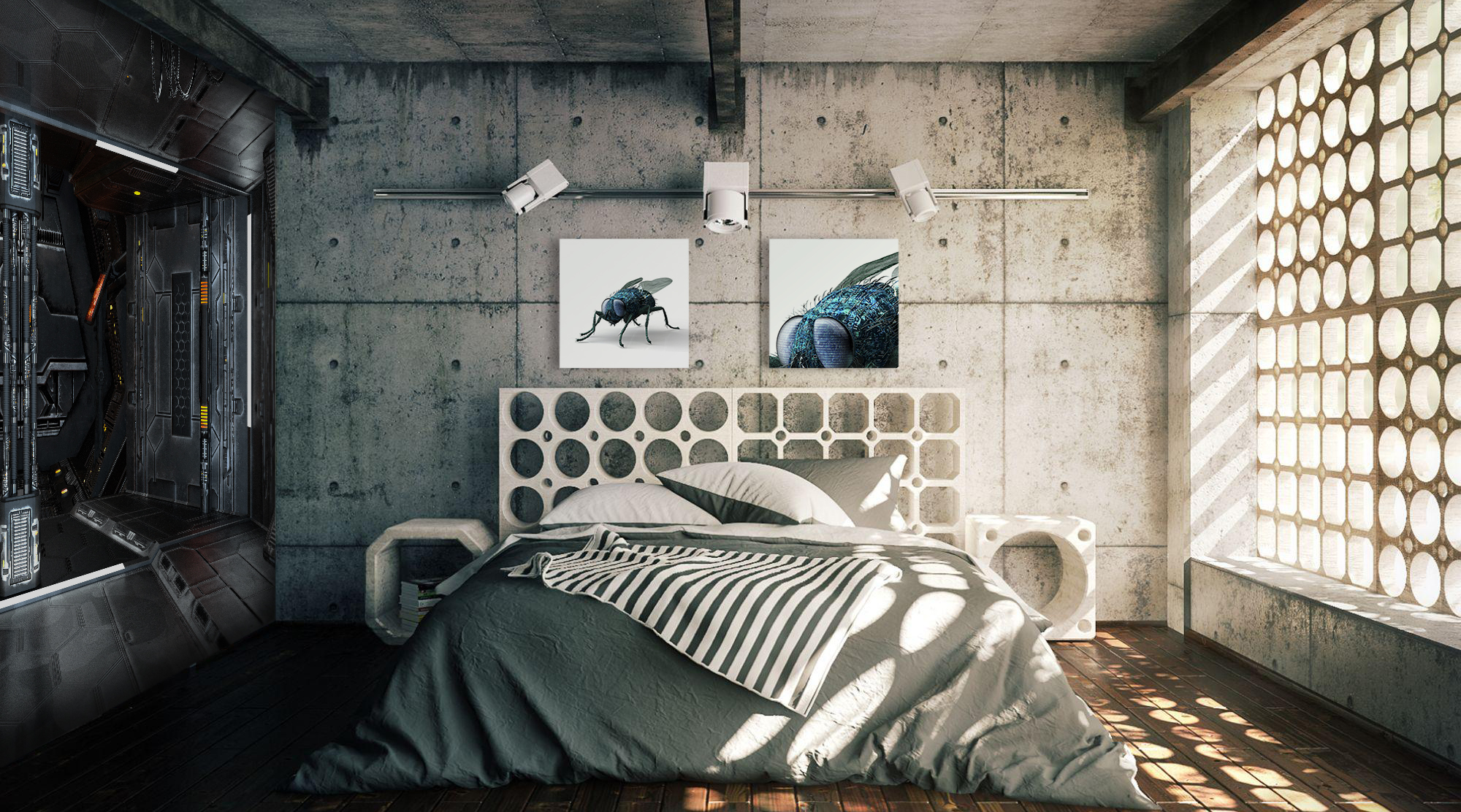 Mechanical fly • Industrial - Bedroom - Wall Murals - Prints - Architecture and buildings - Animals