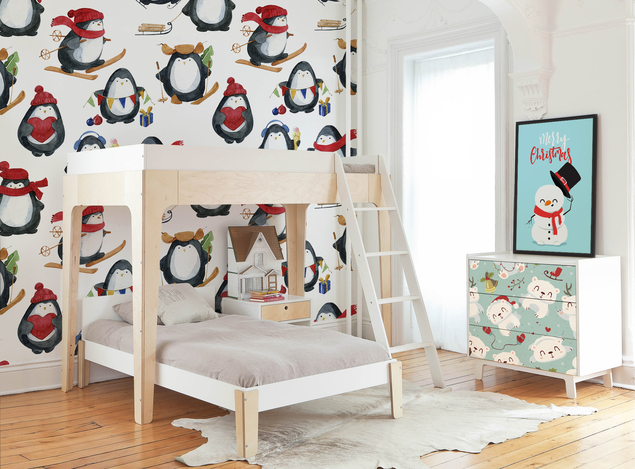 Frosty Animals • Kids room - Scandinavian - Wall Murals - Posters - Stickers - Animals