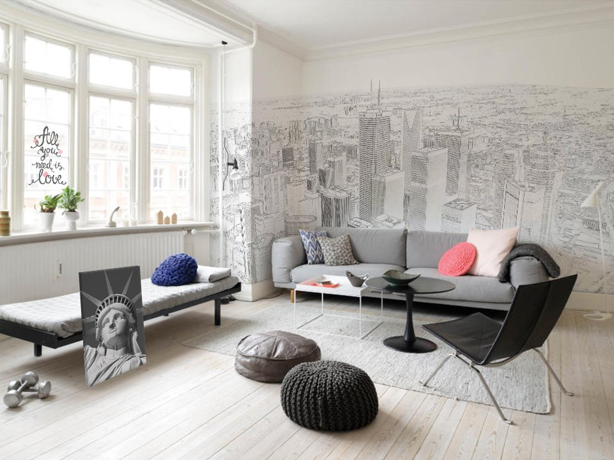 Statue Of Liberty • Scandinavian - Living room - Architecture and buildings - Wall Murals - Prints - Stickers
