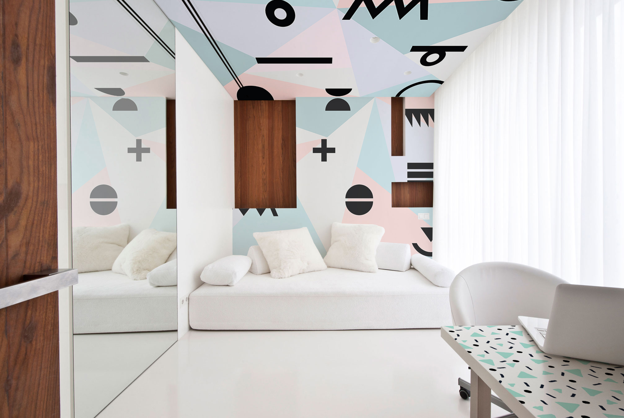 Pastel Symbols • Minimalist - Bedroom - Abstraction - Wall Murals - Stickers