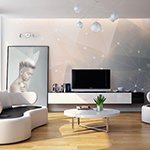 Wall Mural & Canvas Print Living room - Futuristic style