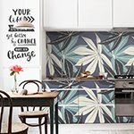 Adesivi per cucina - Foglie scandinave