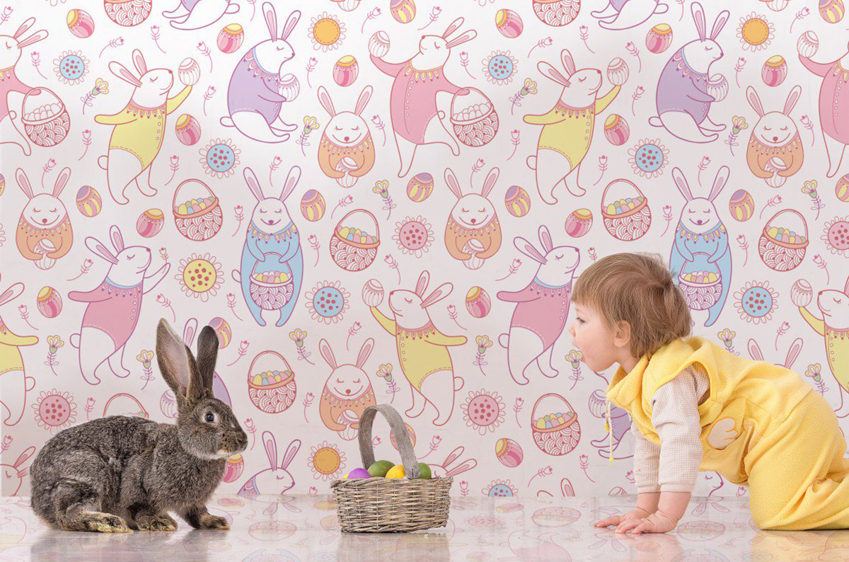 Easter in a child's room • Contemporary - Kids room - Animals - Wall Murals