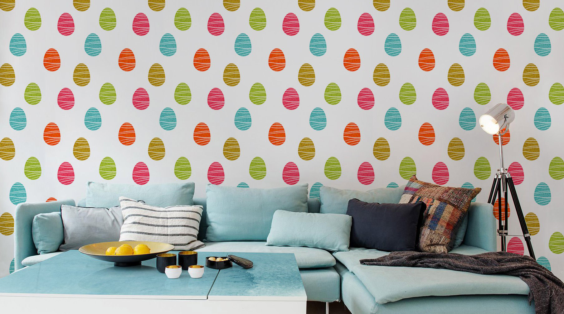 Easter full of color • Living room - Contemporary - Textures and patterns - Wall Murals - Stickers