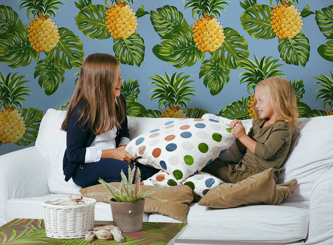 Pineapple smiles • Living room - Contemporary - Nature - Wall Murals