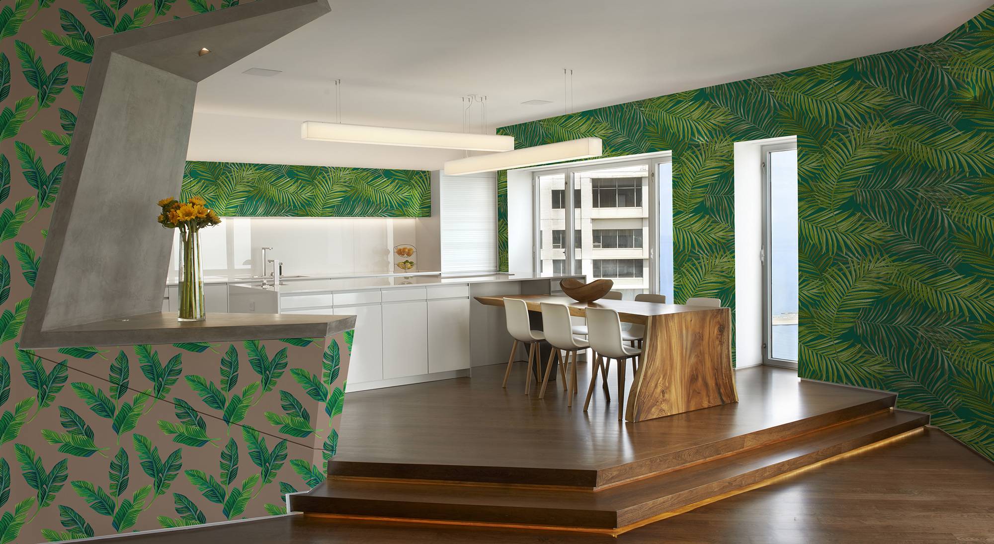 Tropical dining room • Kitchen - Contemporary - Nature - Wall Murals