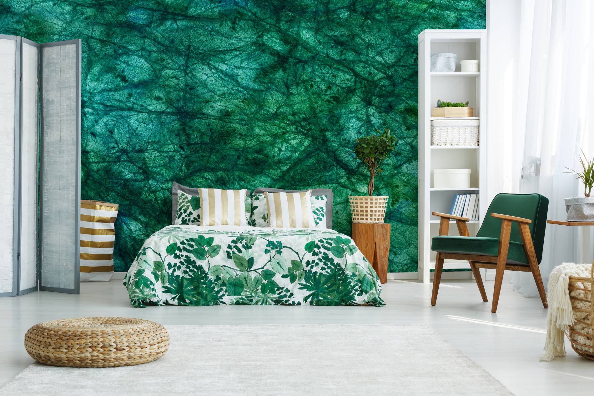 Leaf structure • Contemporary - Bedroom - Nature - Wall Murals