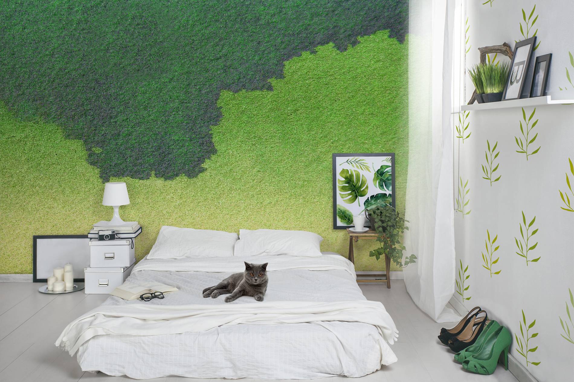 Green game • Contemporary - Bedroom - Abstraction - Wall Murals - Posters