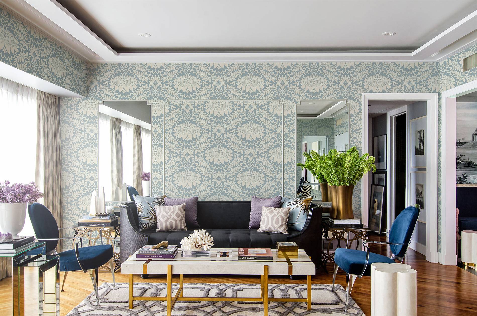 Classic glamour • Glamour - Living room - Textures and patterns - Wall Murals