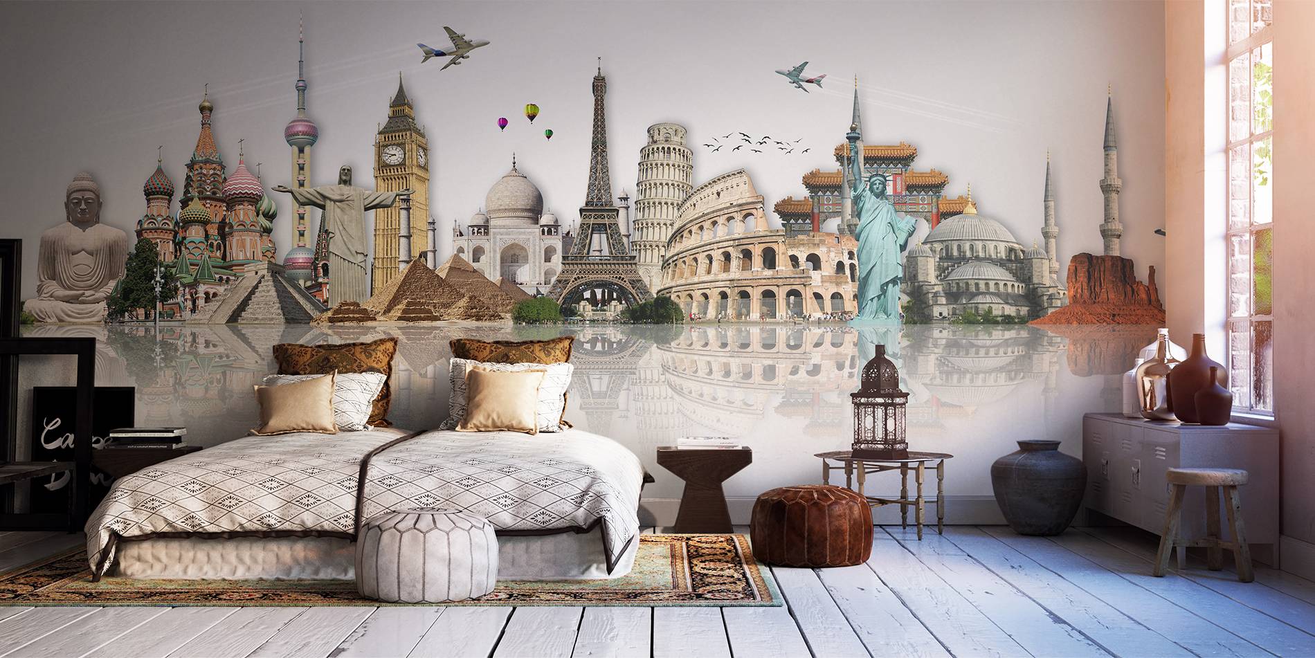 Dreams of traveller • Contemporary - Bedroom - Architecture and buildings - Wall Murals - Posters