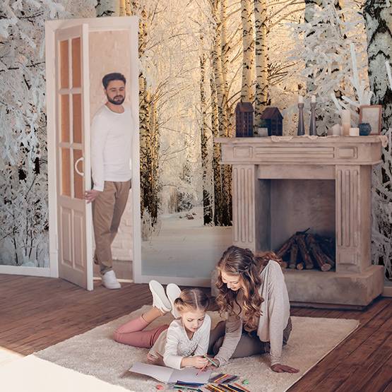 Tapeta do pokoju - Zimowy las