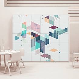 Pixerstick Aufkleber - Geometrische Tafel