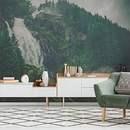 Fototapete - Bergwald