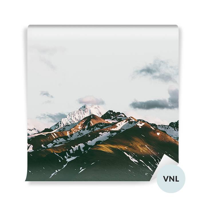 Fototapete - Himmel über den schneebedeckten Bergen