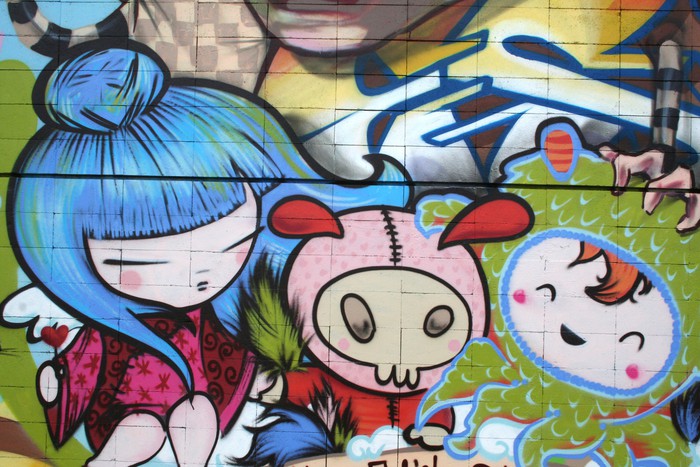 Vinilo Pixerstick Dibujo manga. el graffiti arte urbano • Pixers