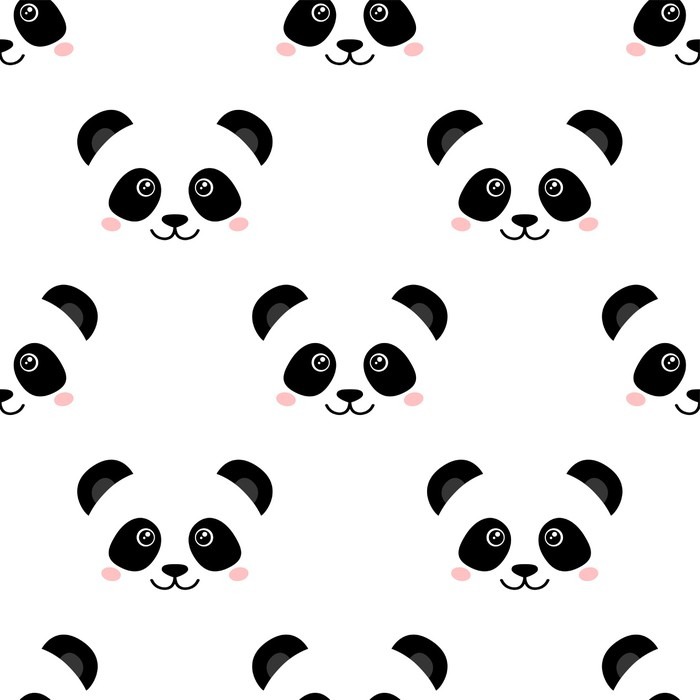 Fotomural Panda linda cara. Fondo de pantalla transparente • Pixers