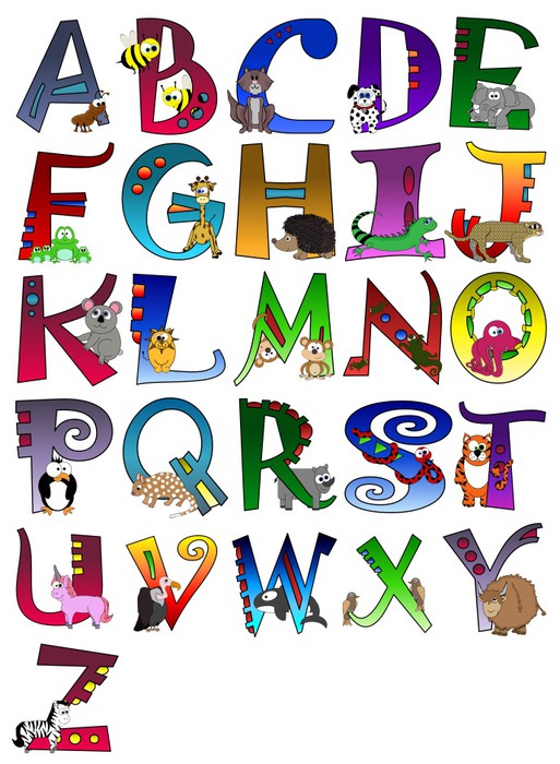 Animal Themed Alphabet Poster A - Z Poster Wall Mural • Pixers® • We ...