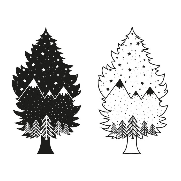 Free Free 262 Mountain Pine Tree Svg SVG PNG EPS DXF File