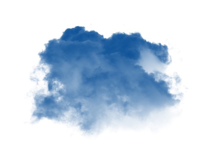 Fotomural Nubes o humo azul sobre fondo blanco • Pixers® - Vivimos para