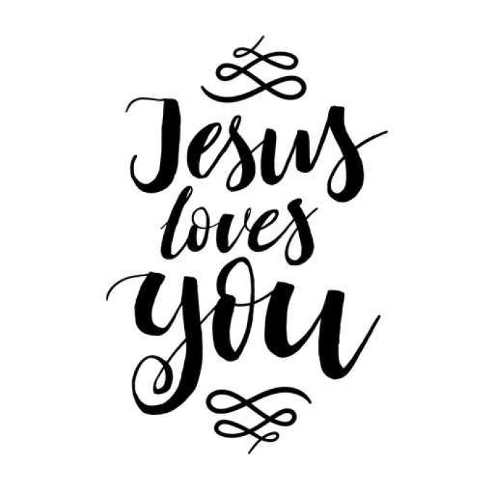 Download Jesus Loves You - Vector Inspirational quote. Design ...