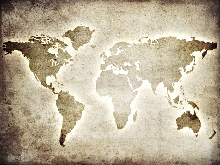 Papier Peint Carte du monde sur le papier • Pixers® - Nous 