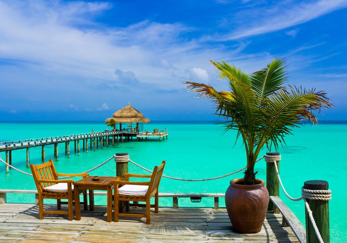 Fototapete Cafe am Strand • Pixers® - Wir leben, um zu verändern