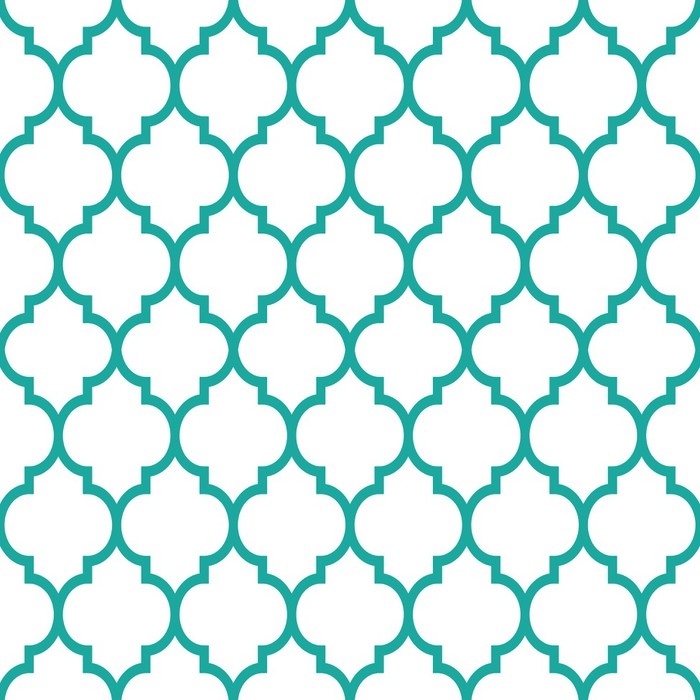 Moroccan Tiles Design Seamless Turqoise Pattern Geometric Moroccan Tiles Design Seamless Turqoise Pattern Geometric Background Vinyl Wall Mural Culture And