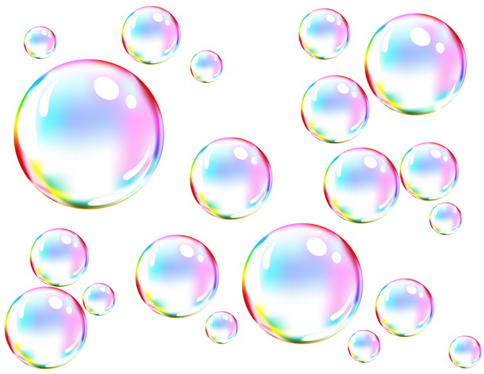 Vector of colored soap bubbles Sticker • Pixers® • We live to change