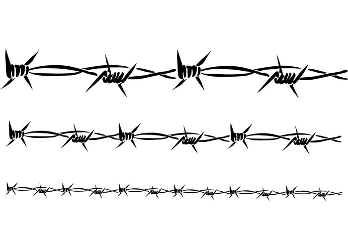 barbed wire ( vector ) Wall Mural • Pixers® • We live to change