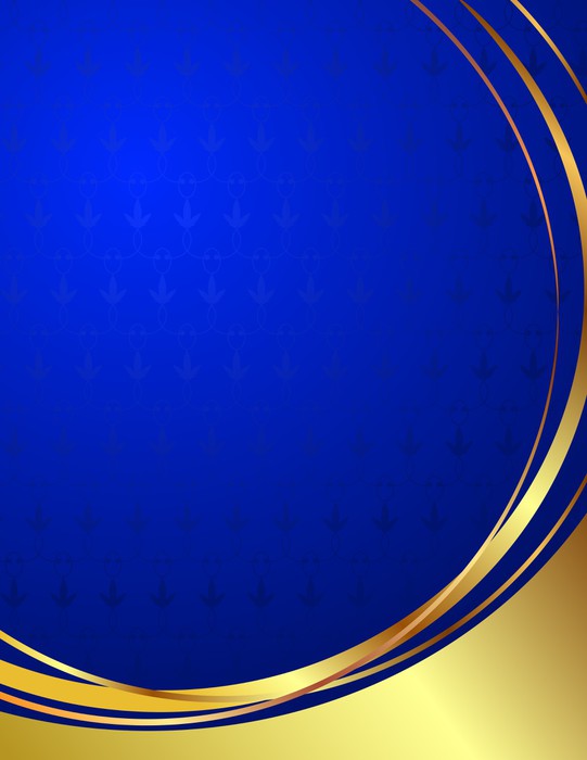 Fotomural Fondo azul y oro con Scrollworks. • Pixers® - Vivimos para