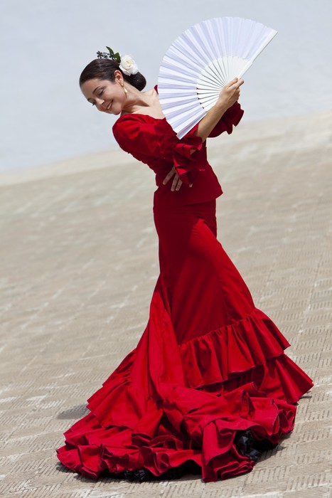 Tableau sur Toile Traditionnel Femme espagnole Flamenco ...