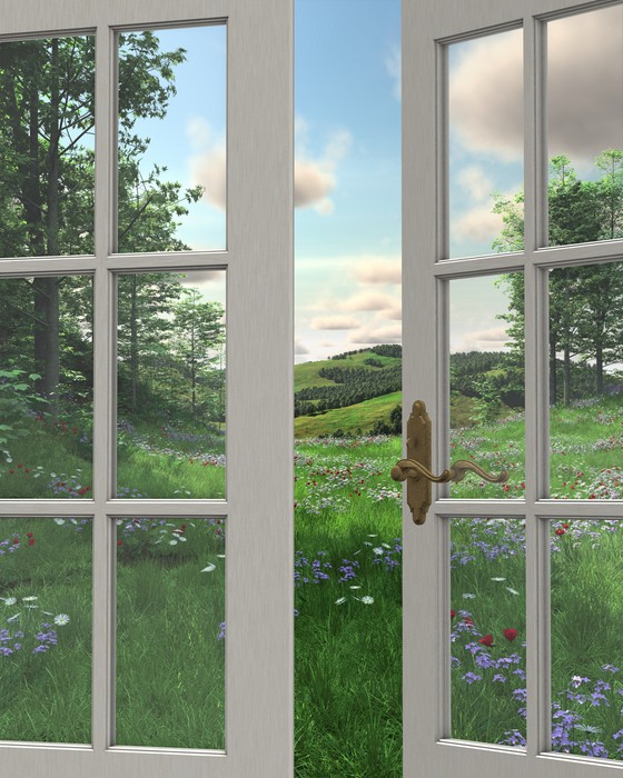 Countryside Window View Wall Mural • Pixers® • We live to change