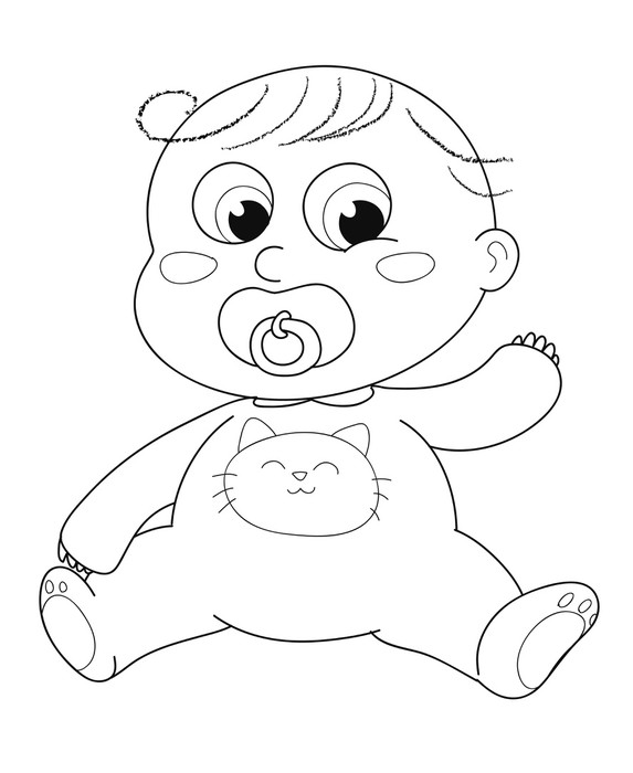 Immagini Neonato Da Colorare